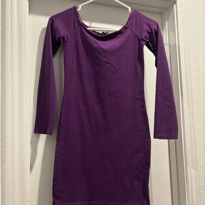 Forever 21 Rich Purple Long Sleeve Dress